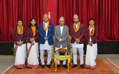 ओलम्पिकका लागि नेपाली खेलाडीलाई राष्ट्रपतिले दिए शुभकामना