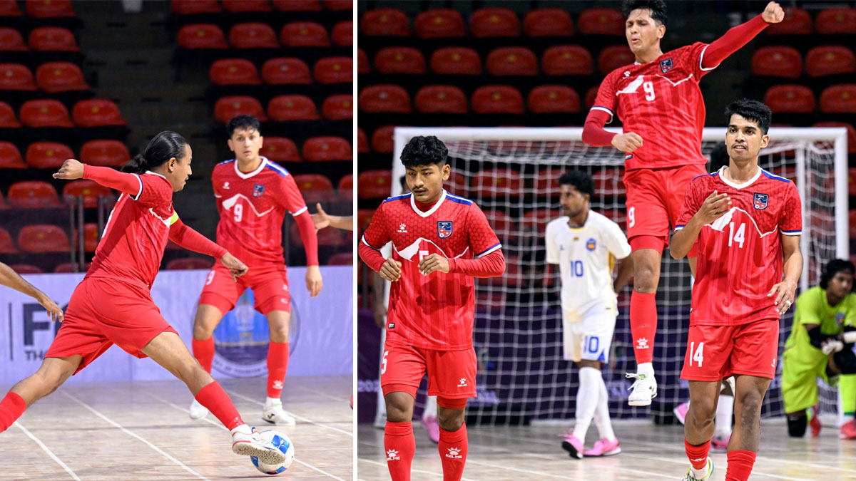 साफ फुटसल च्याम्पियसिपमा नेपाल विजयी