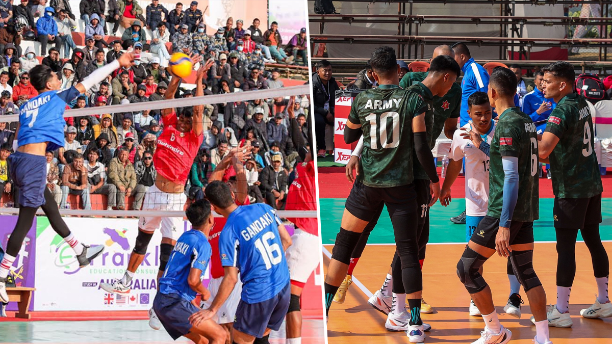 छैटौं टाइगर कप भलिबल एपीएफ र आर्मीको विजयी सुरुआत