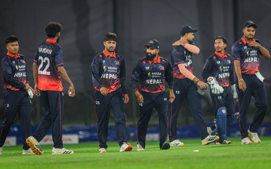 वर्षा प्रभावित खेलमा नेपाल युएईसँग स्तब्ध